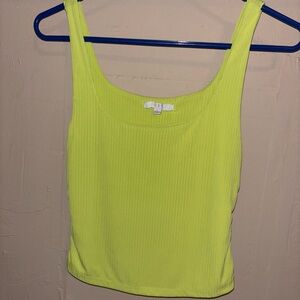 Lime Green Ribbed Tank Top